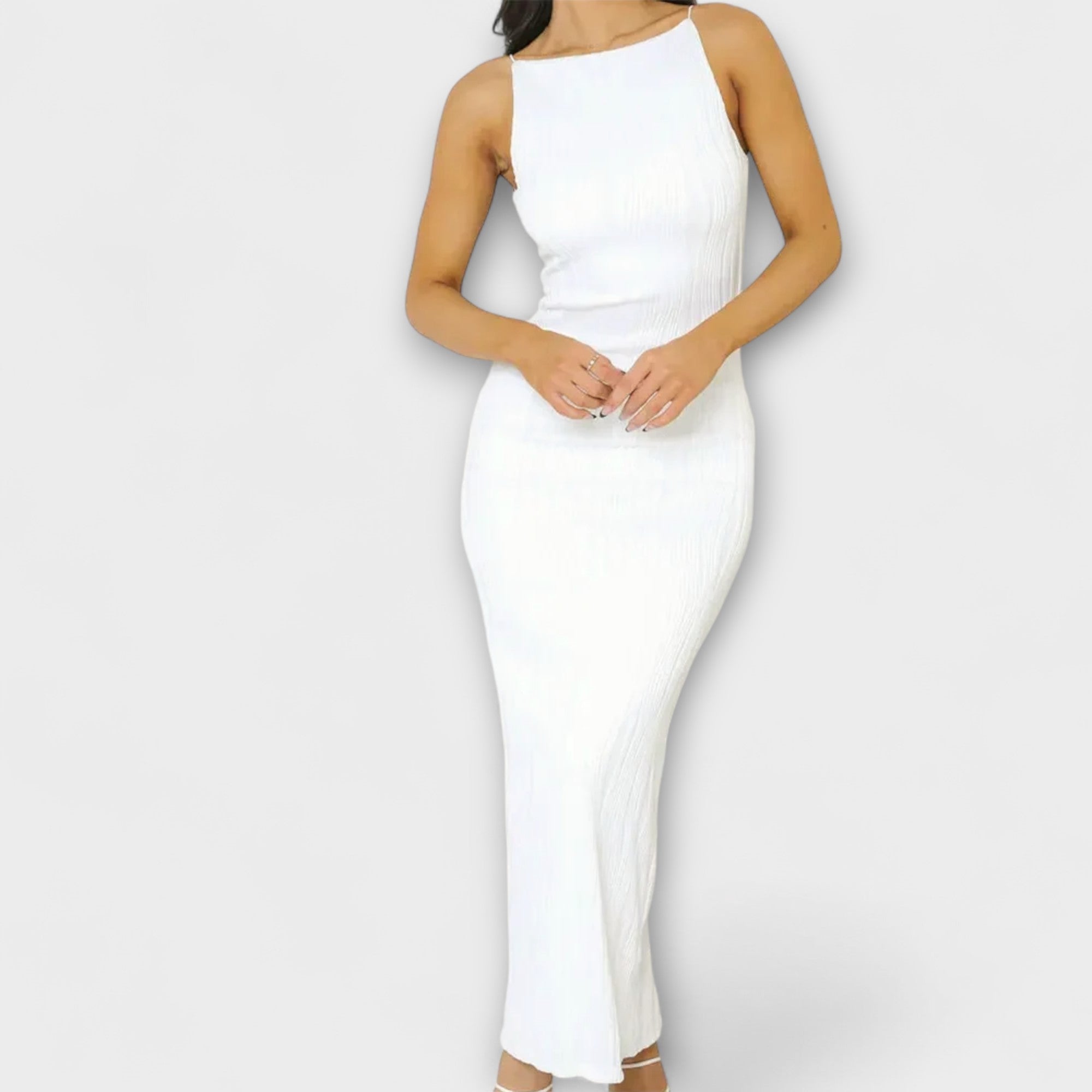 Robe Longue Élégante Sans Manches