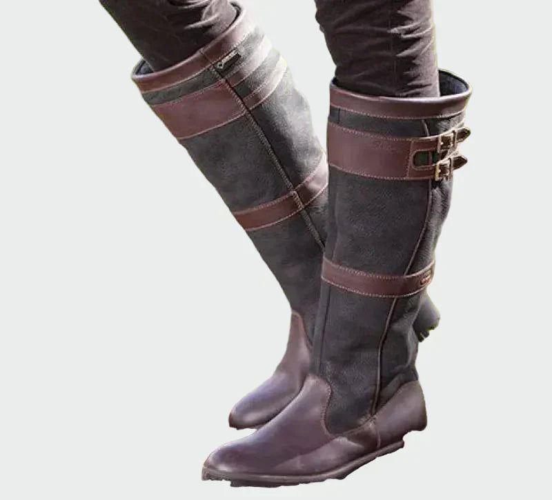 Bottes en Cuir Rétro