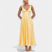 Robe Maxi Jaune Dos Ouvert