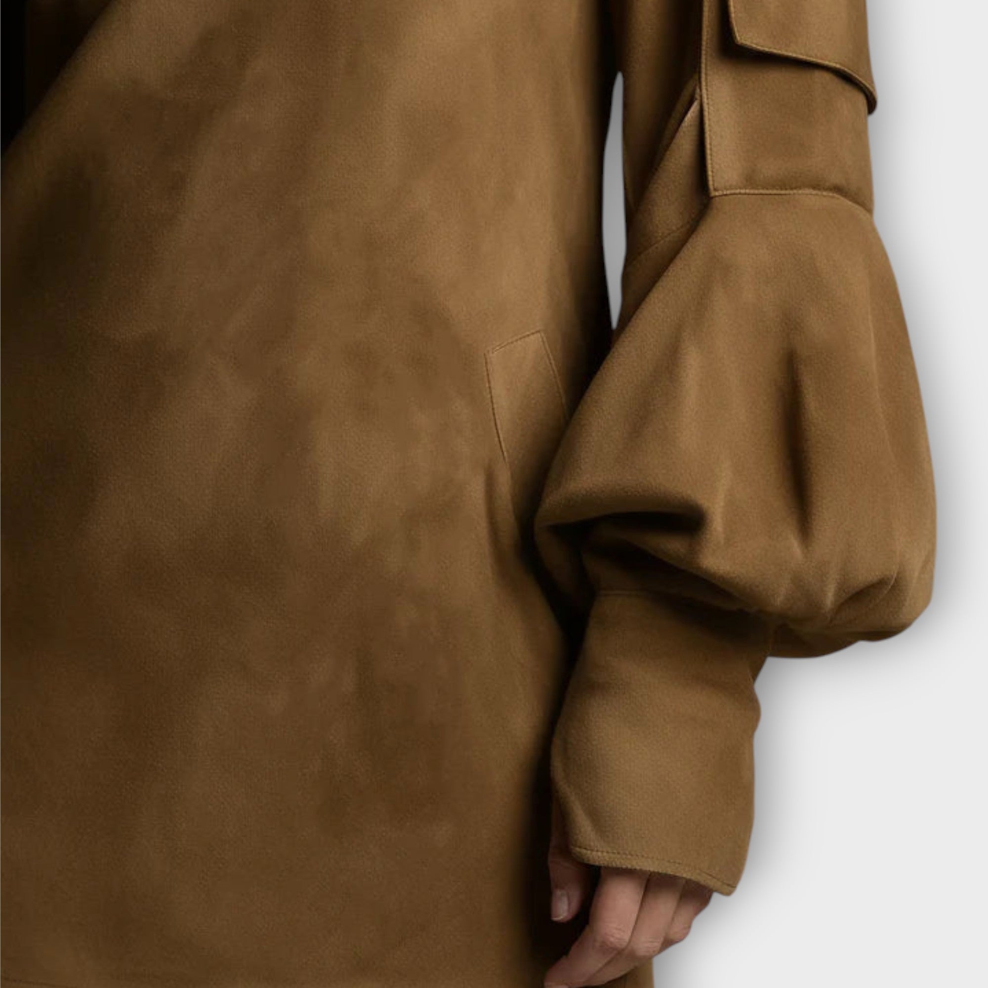 Robe Mini en Suède Vintage à Col Roulé