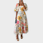 Robe à Manches Bouffantes Élégance Épanouie