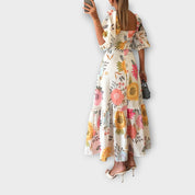 Robe à Manches Bouffantes Élégance Épanouie