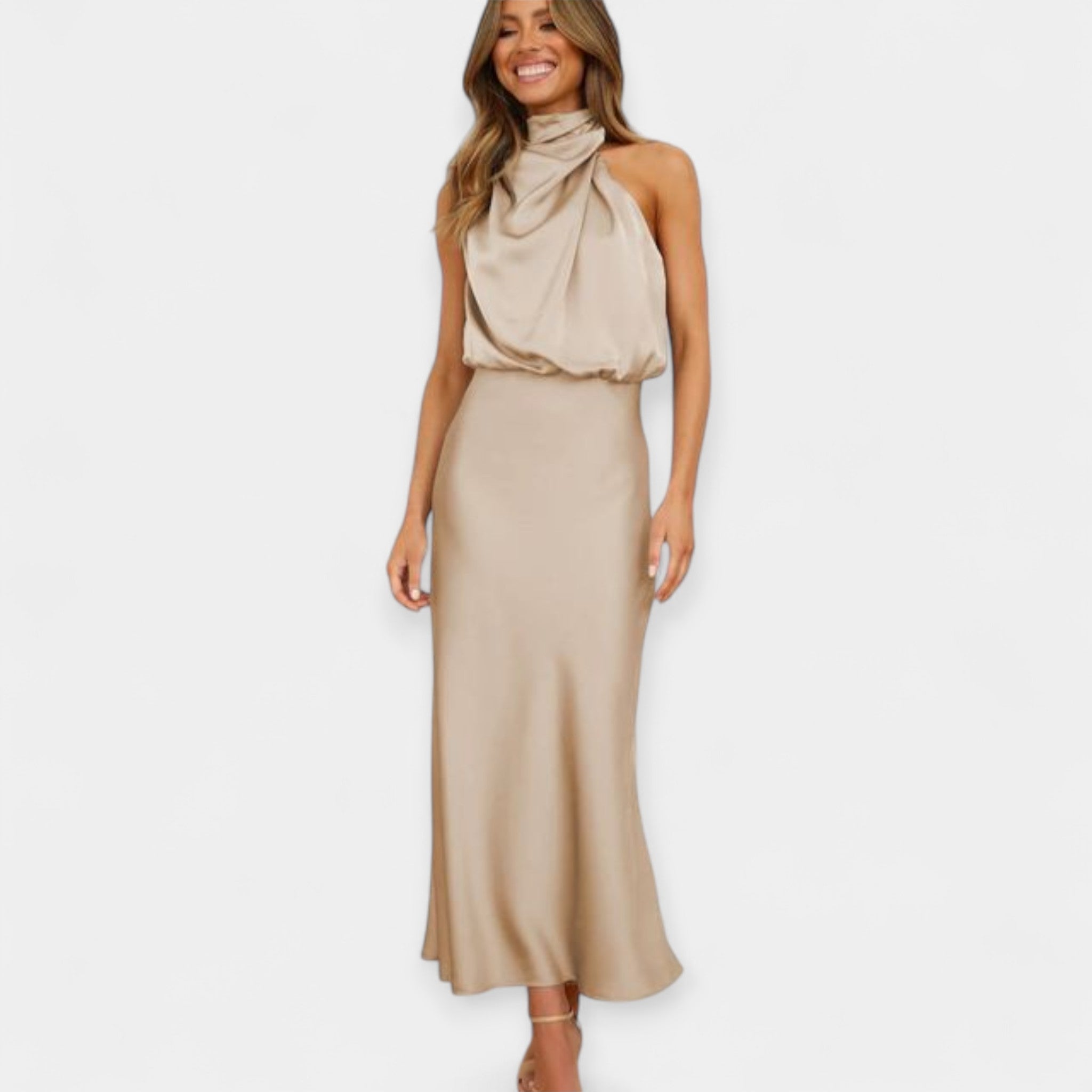 Robe Maxi avec Design Off-Shoulder