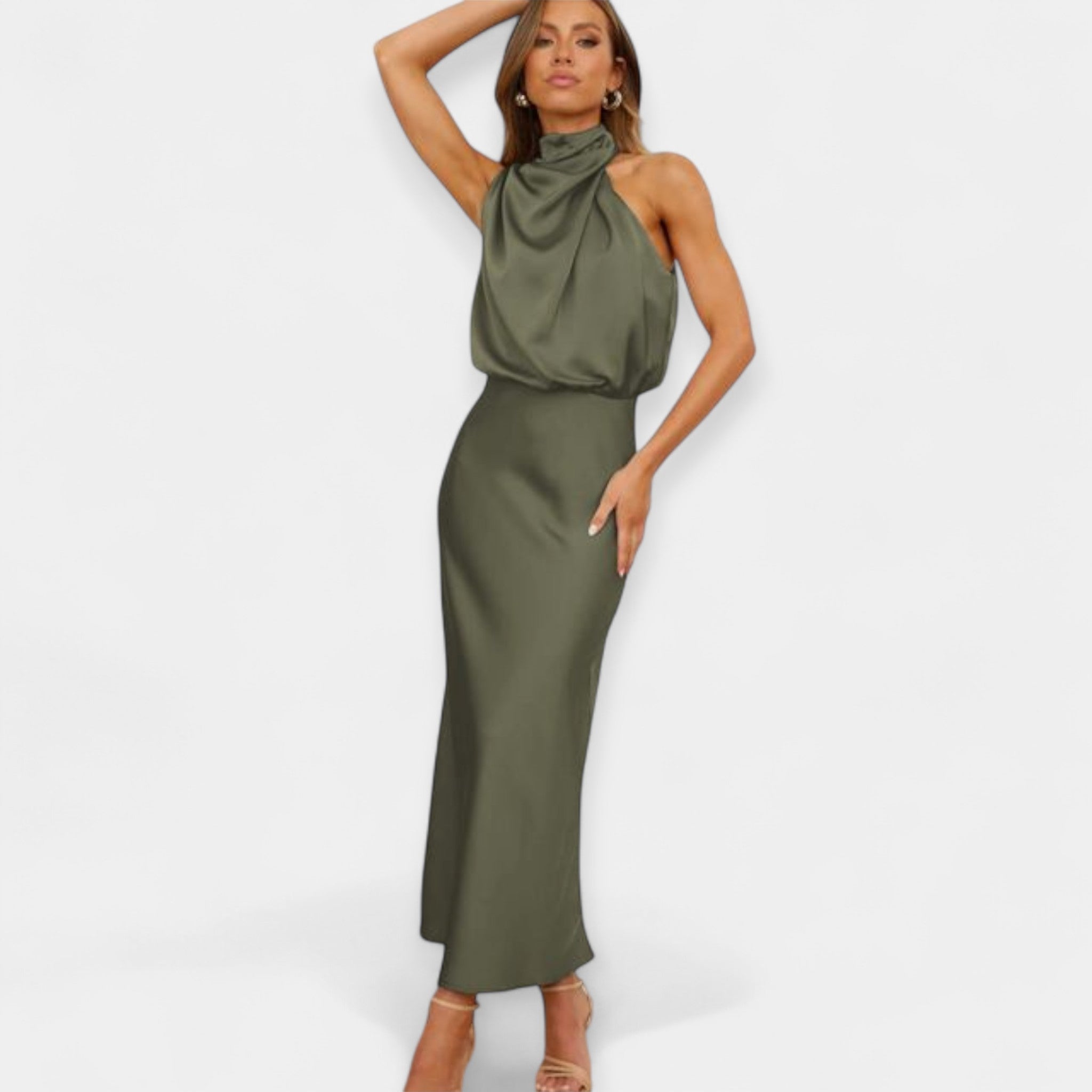 Robe Maxi avec Design Off-Shoulder