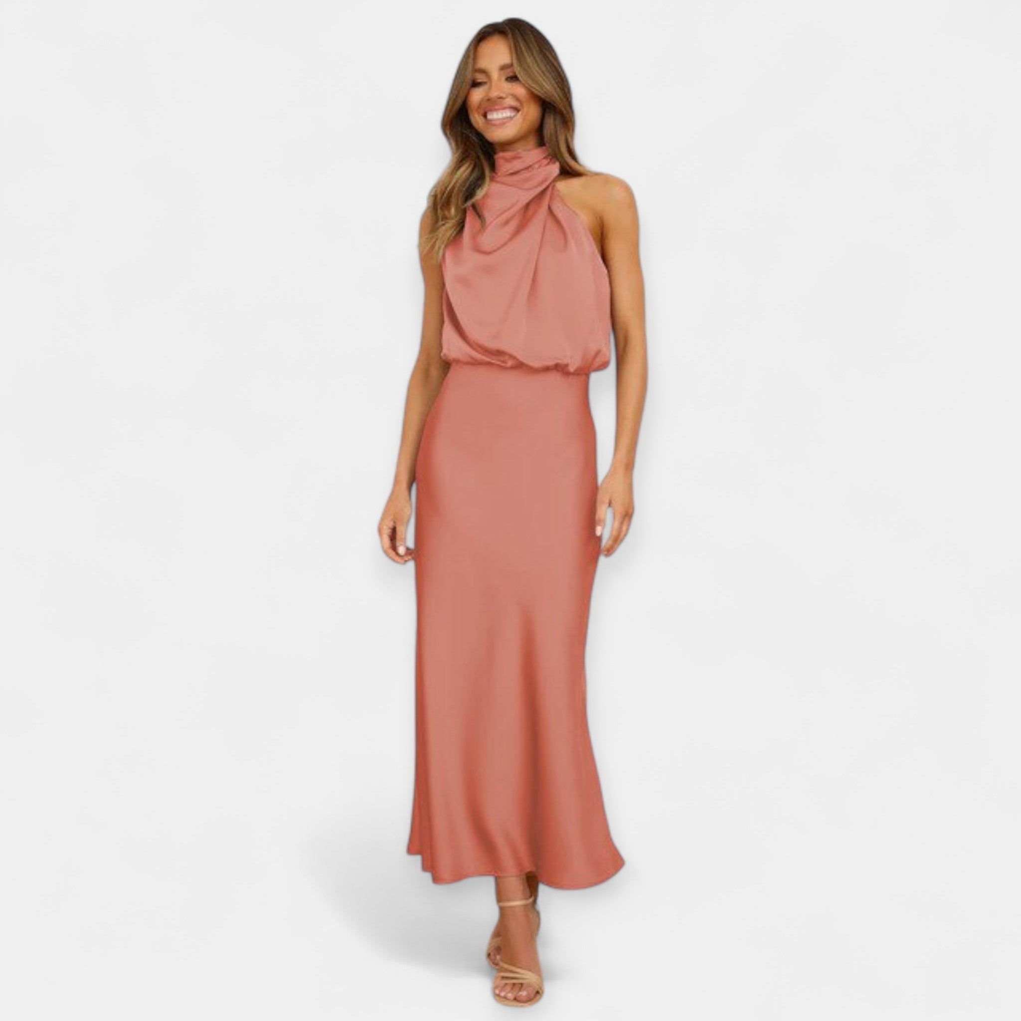 Robe Maxi avec Design Off-Shoulder