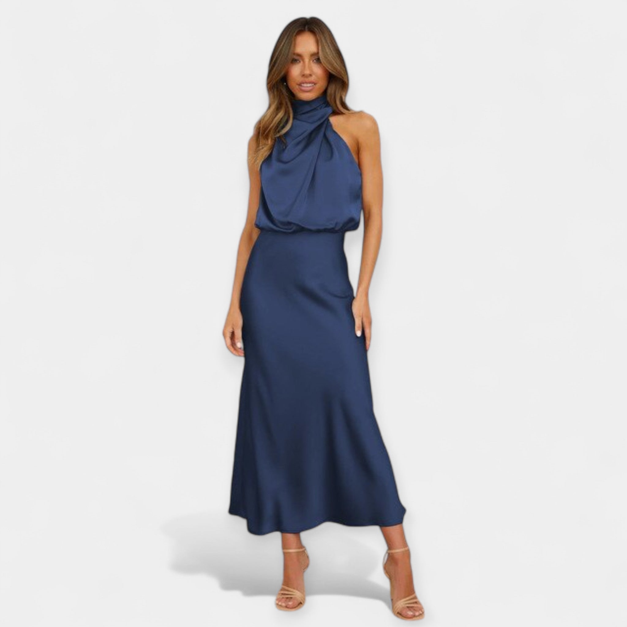 Robe Maxi avec Design Off-Shoulder