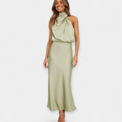 Robe Maxi avec Design Off-Shoulder