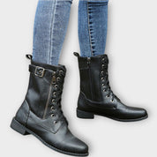 Bottines en cuir à lacets classiques