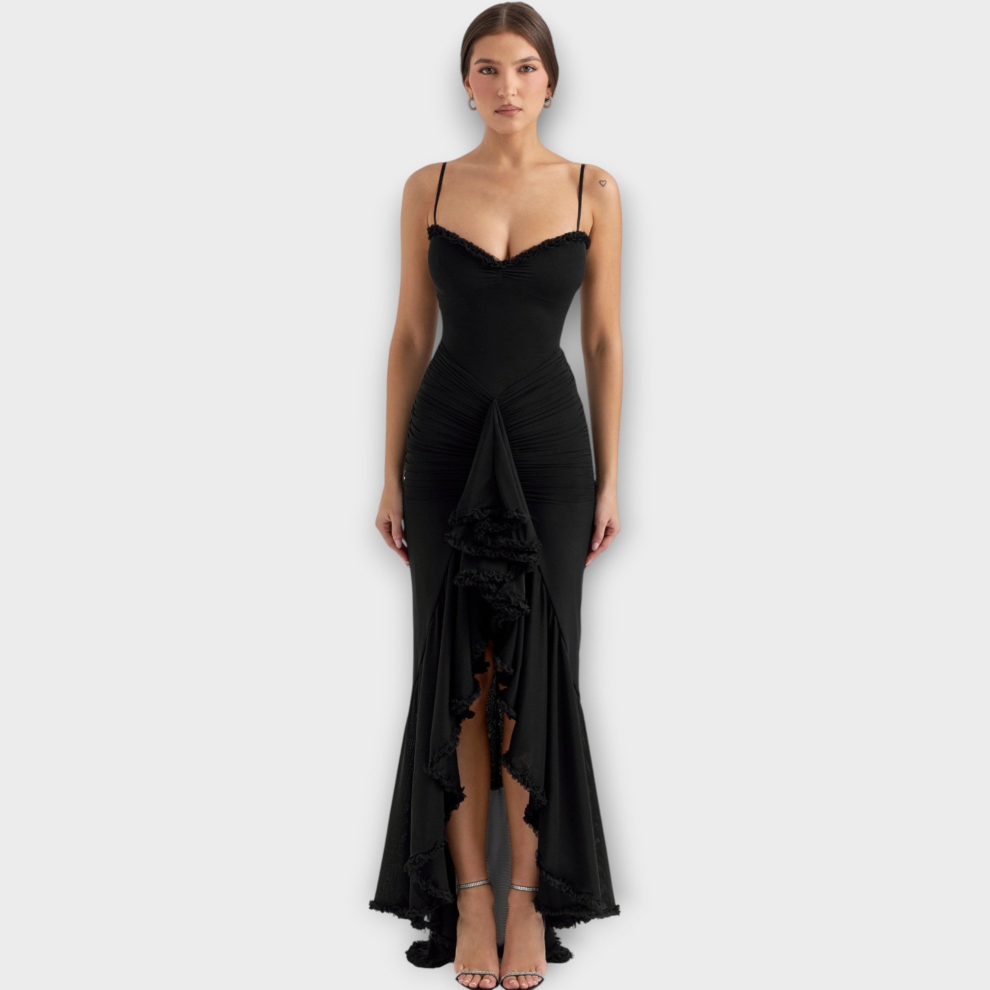 Robe de Soirée Élégante à Volants