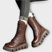 Bottes de combat Chunky à bordure audacieuse