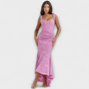 Robe Longue avec Corset Élégant et Raffiné