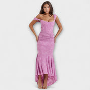 Robe Longue avec Corset Élégant et Raffiné