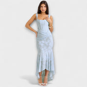 Robe Longue avec Corset Élégant et Raffiné