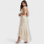 Robe Longue avec Corset Élégant et Raffiné