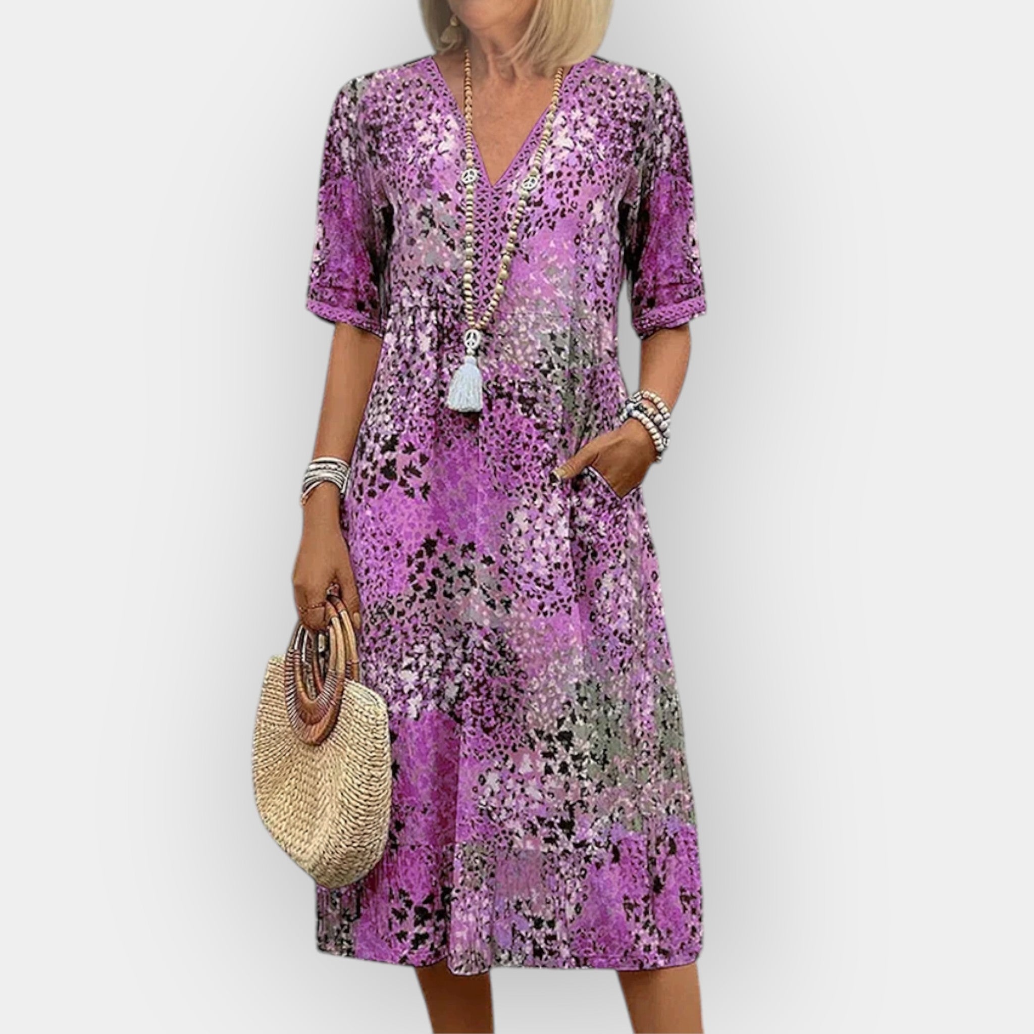 Robe Midi Florale avec Style