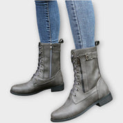 Bottines en cuir à lacets classiques