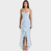 Robe de Soirée Élégante à Volants