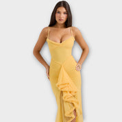 Robe de Soirée Élégante à Volants