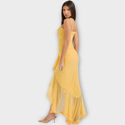 Robe de Soirée Élégante à Volants