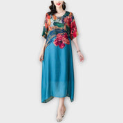Robe Maxi à Imprimé Floral Élégant