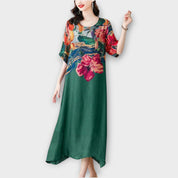 Robe Maxi à Imprimé Floral Élégant