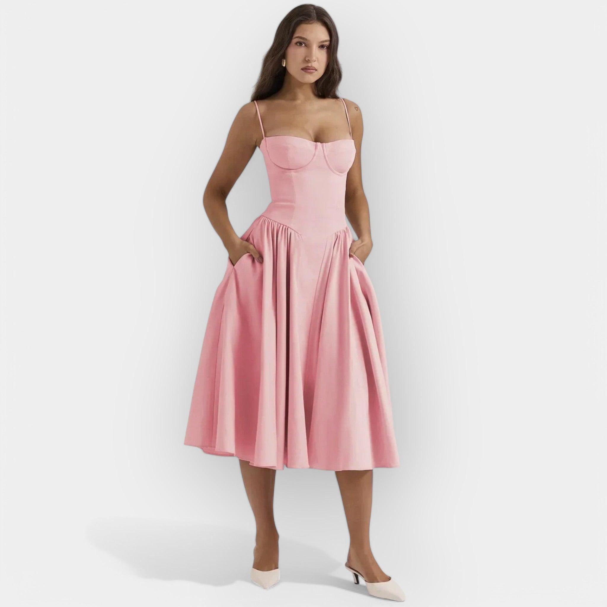 Robe Midi Épurée pour l'Été