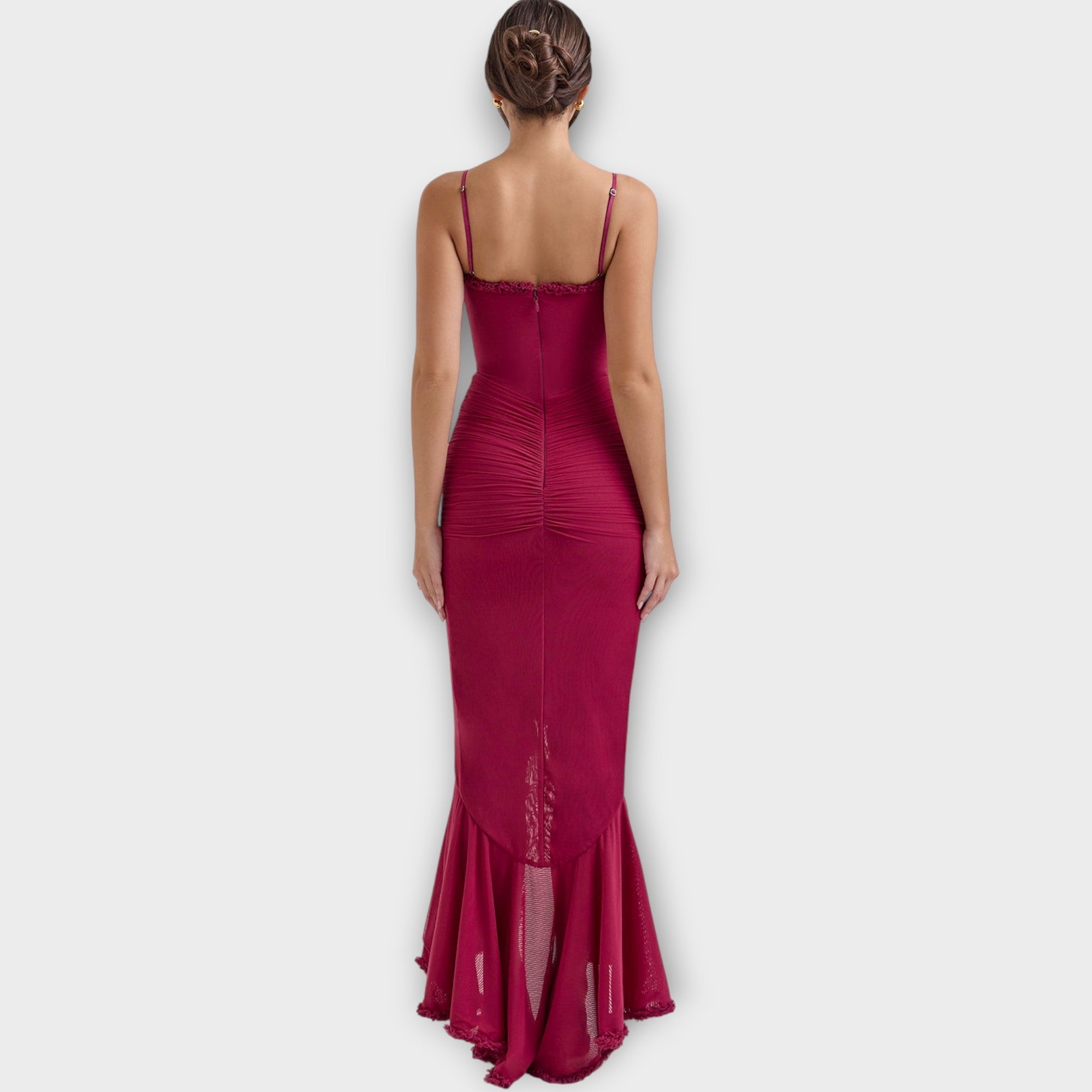 Robe de Soirée Élégante à Volants