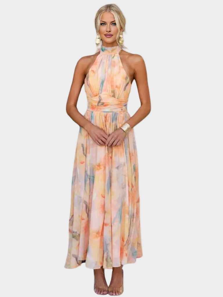 Robe Midi avec Fleurs et Sensation Romantique